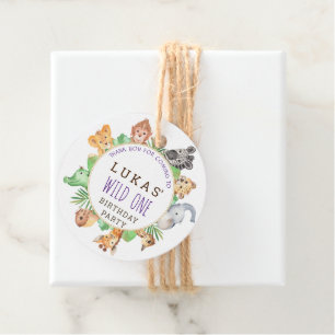 Jungle Safari 1st Birthday Party Thank You Favor Tags