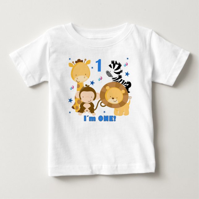 Jungle Safari 1st Birthday T-shirt (Front)
