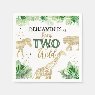 Jungle Safari 2nd birthday Napkins