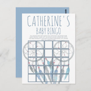 Jungle Safari Animal Baby Shower Bingo Card