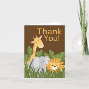 Jungle Safari Animal Neutral Baby Shower Invitation