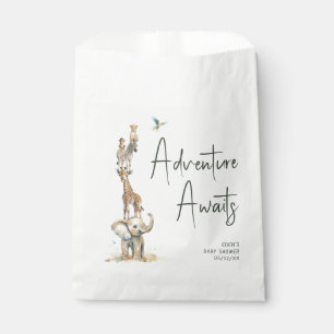 Jungle Safari Animals Adventure Awaits Baby Shower Favor Bag