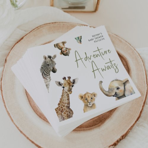 Jungle Safari Animals Adventure Awaits Baby Shower