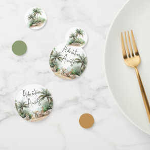 Jungle Safari Animals Adventure Awaits Table Confetti