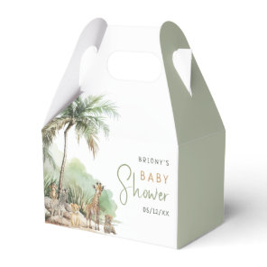 Jungle Safari Animals Adventure Baby Shower Favor Boxes