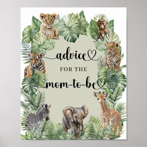 Jungle Safari Animals Advice for the mom_to_be Poster