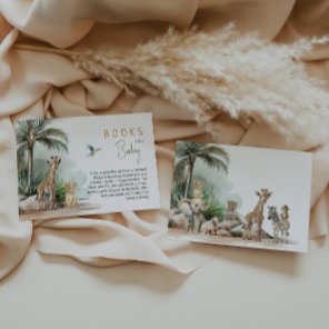 Jungle Safari Animals Baby Shower Books For Baby Enclosure Card