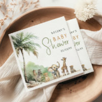 Jungle Safari Animals Baby Shower Napkins