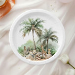 Jungle Safari Animals Baby Shower Paper Plates<br><div class="desc">Introducing our jungle safari animals baby shower paper plates, perfect for a cute and whimsical celebration! It features a modern safari animal theme with adorable jungle creatures like a monkey, elephant, giraffe, lion, and zebra. With its simple natural boho-inspired watercolor landscape, this sweet scene is ideal for welcoming a little...</div>
