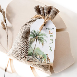 Jungle Safari Animals Birthday Party Favor Tags