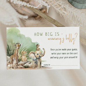 Jungle Safari Animals How Big Is Mommys Belly Card