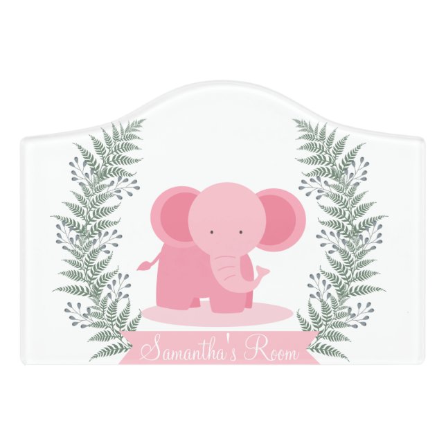 Jungle Safari Animals Kids/Baby Room Door Sign (Small Crest Front)