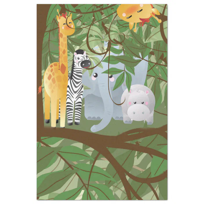 Animal Print Crayola Tissue Paper Kids Crafts Safari x 10 