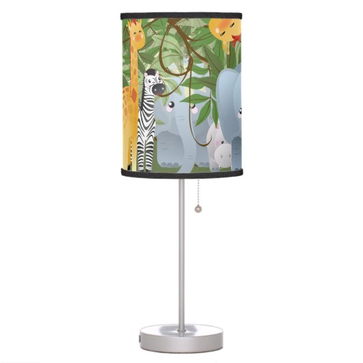 Jungle Safari Animals Kids Room Table Lamp (Left)