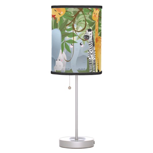 Jungle Safari Animals Kids Room Table Lamp (Right)