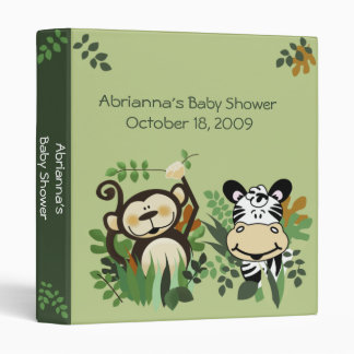 Jungle Safari Animals Lion Zebra Monkey Binder