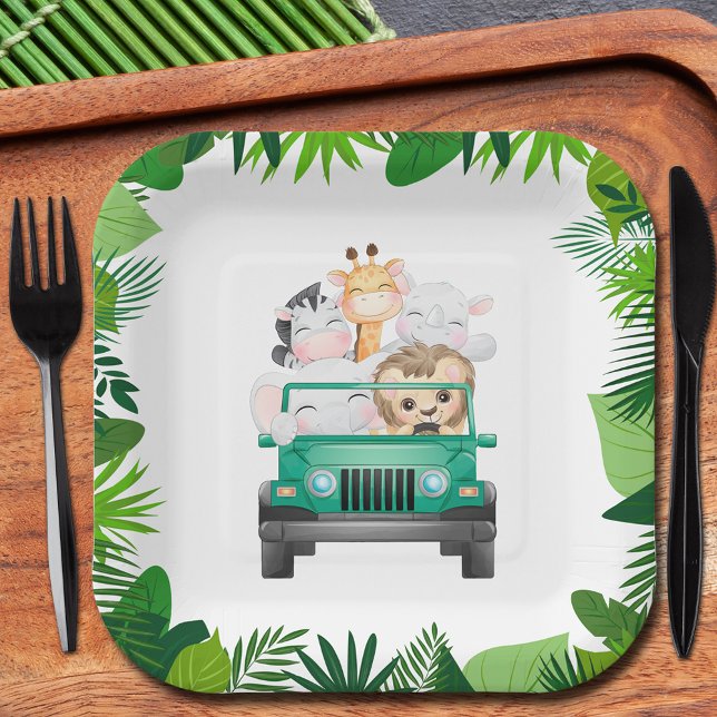 Jungle Safari Animals Paper Plates (Creator Uploaded)