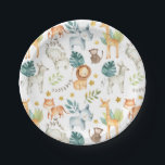 Jungle safari animals toddler birthday party paper plates<br><div class="desc">Jungle safari animals toddler birthday party Paper Plate</div>
