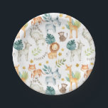 Jungle safari animals toddler birthday party paper plates<br><div class="desc">Jungle safari animals toddler birthday party Paper Plate</div>