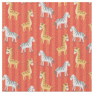 Jungle Safari Baby Animals Fabric