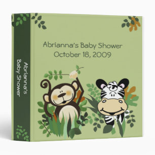 Jungle Safari BABY SHOWER brag Book 3 Ring Binder