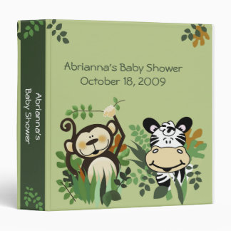 Jungle Safari BABY SHOWER brag Book 3 Ring Binder