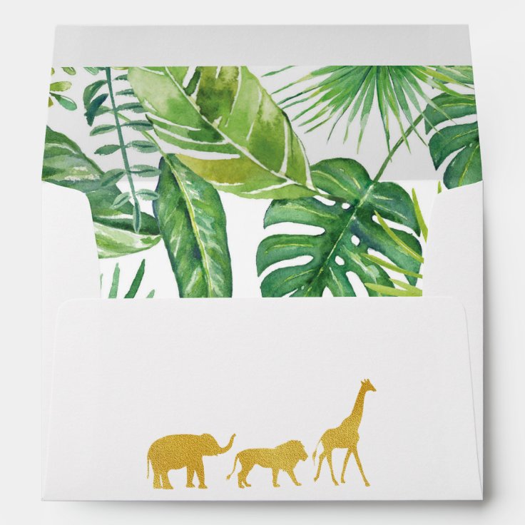 Jungle Safari Baby Shower Envelopes | Zazzle