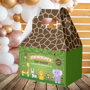 Jungle Safari Baby Shower Favor Boxes