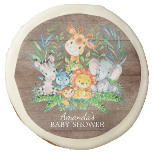 Jungle Safari Baby Shower Favor Cookie