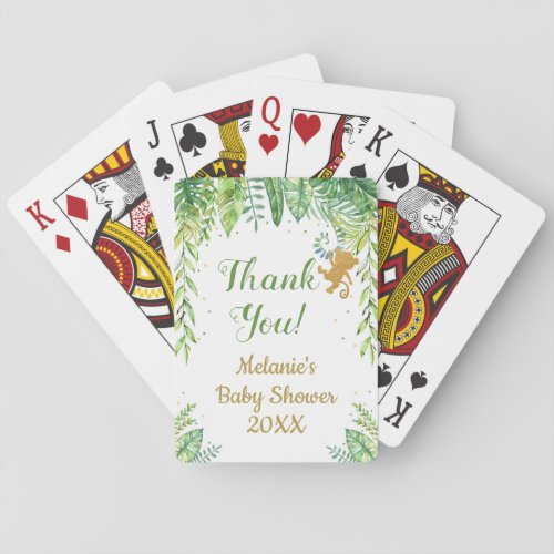 Jungle Safari Baby Shower Favor Playing Cards