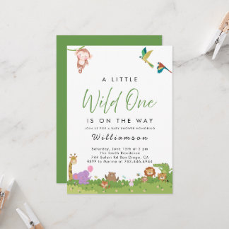 Jungle Safari Baby Shower Invitation