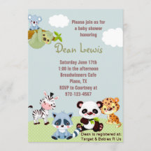 Jungle Safari Baby Shower Invitation