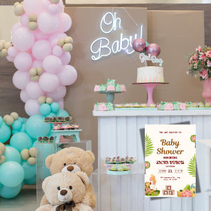 Jungle Safari Baby Shower Invitation