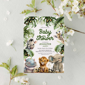 Jungle Safari Baby Shower Invitation