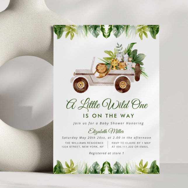 jungle safari baby shower invitation (Creator Uploaded)