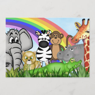 Jungle/Safari Baby Shower Invitations