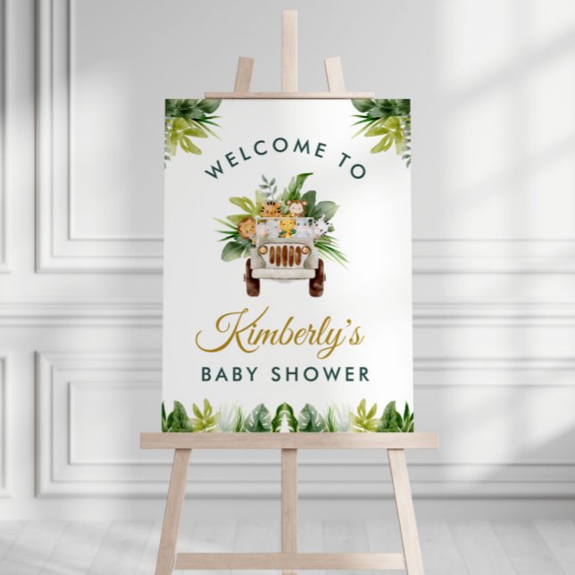 jungle safari baby shower welcome poster (Creator Uploaded)