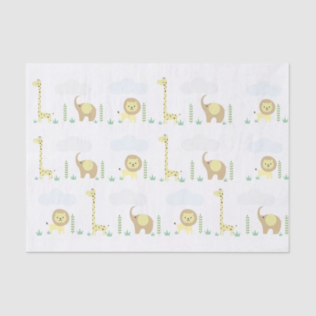 Jungle Safari Baby Tissue Paper (Front)