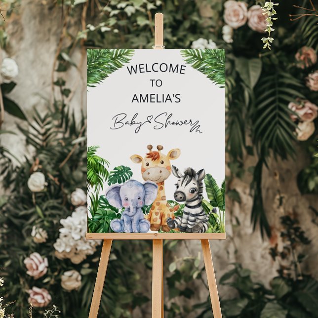 Jungle Safari Baby Tropical Animals Foam Board (Creator Uploaded)