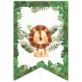 Jungle Safari Birthday Bunting Flags Banner | Zazzle
