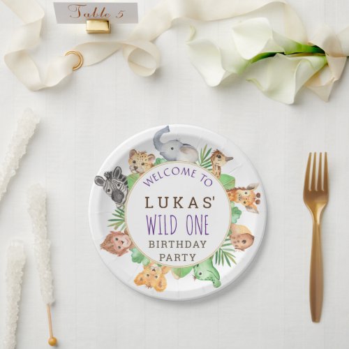 Jungle Safari Birthday Party Paper Plate