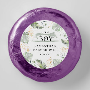 Jungle Safari Botanical Its a Boy Baby Shower Dipped Oreo Cookie Favors