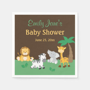 Jungle Safari Boy Baby Shower Napkins