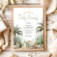 Jungle Safari "Calling All Party Animals" Birthday