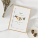 Jungle Safari Clothesline Baby Shower Welcome Poster at Zazzle