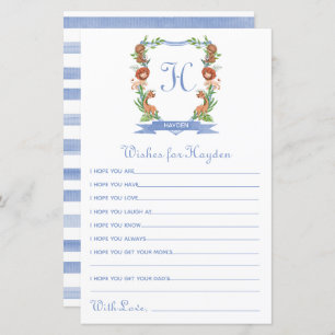 Jungle Safari Crest Wishes for Baby