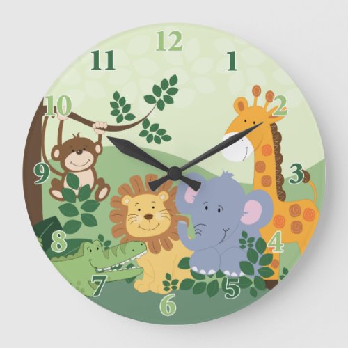 Jungle Safari Customizable Square Clock