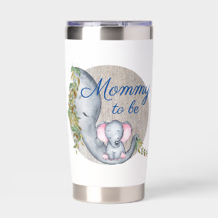 Jungle Safari Elephant Mommy to Be Baby Shower Insulated Tumbler