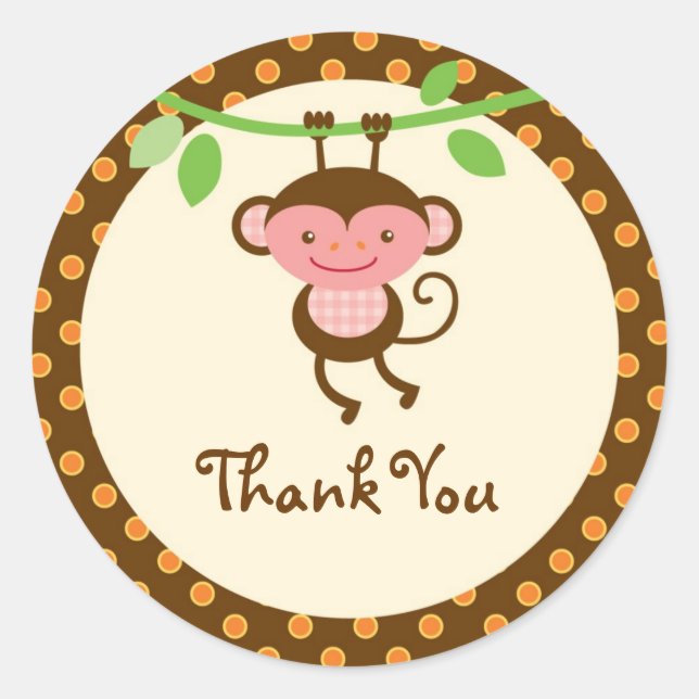 Jungle Safari Favor Sticker (Front)