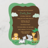 Jungle Safari Gender Neutral Baby Shower Invitation (Front/Back)